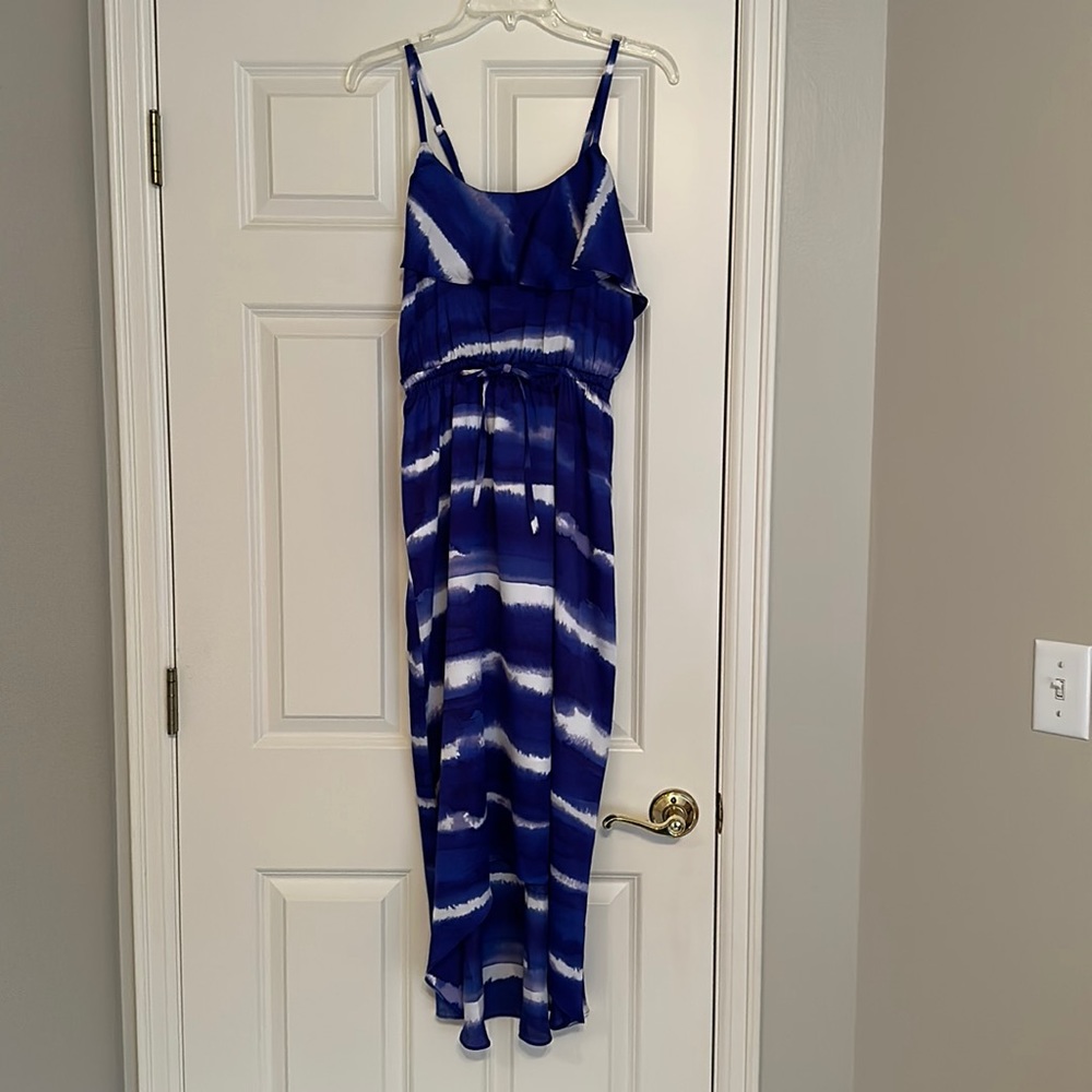 Express small blue and white dress